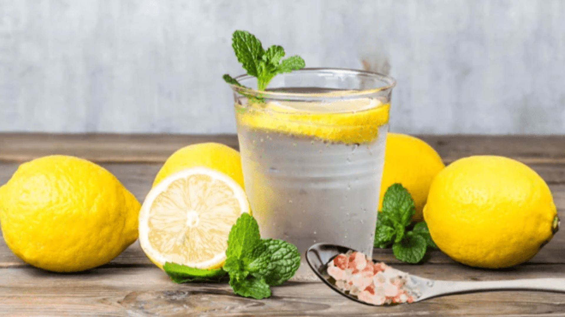 Lemon Water with Rock Salt