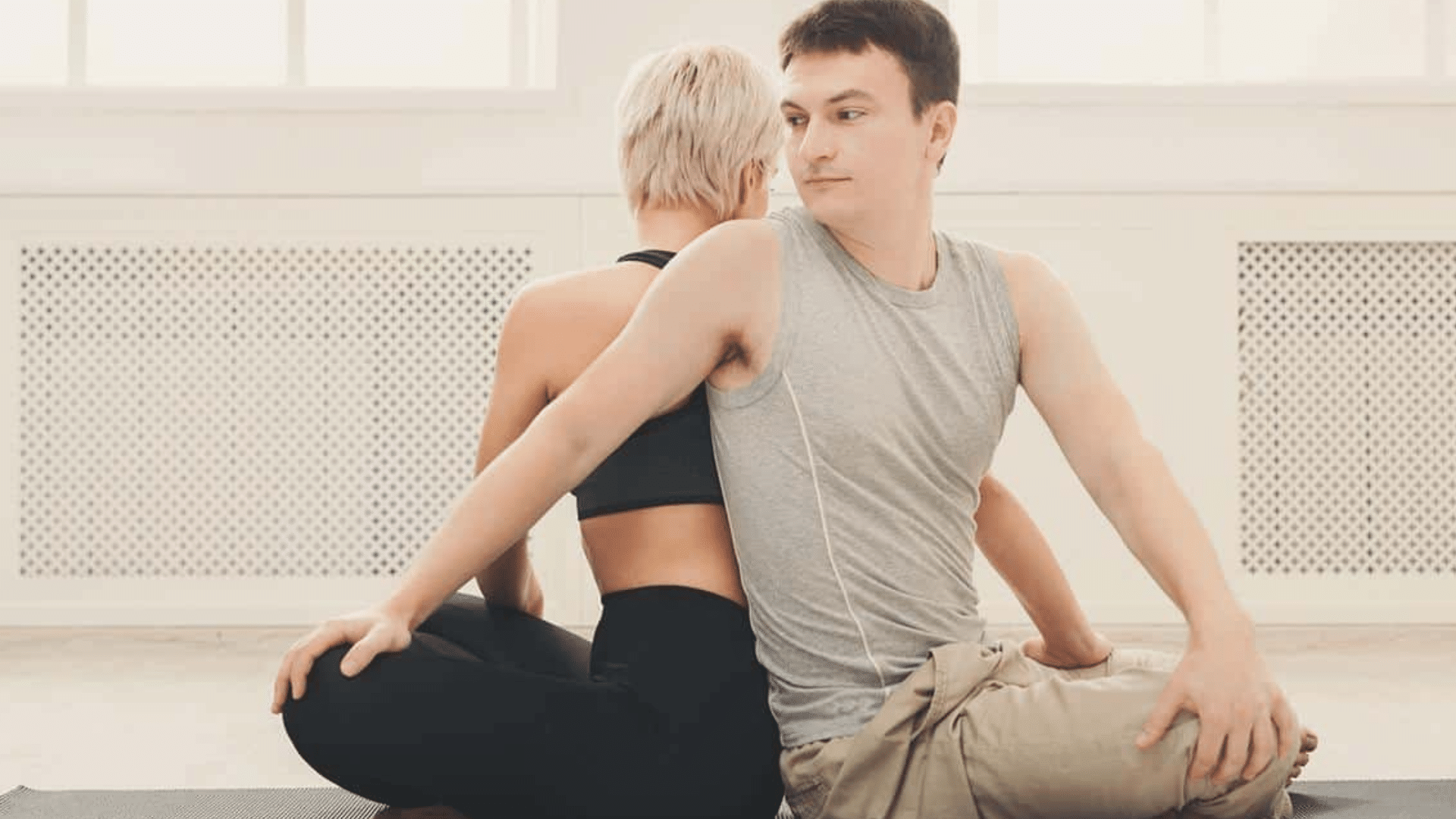 Seated Twist for Partner Yoga