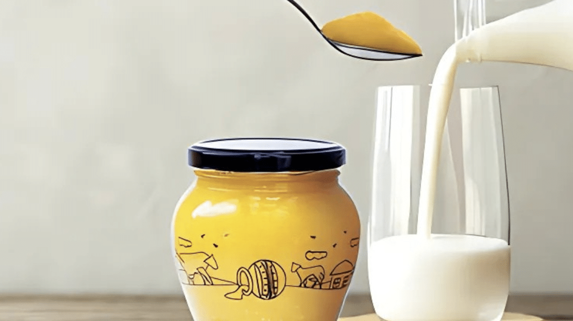 Warm Ghee in Milk