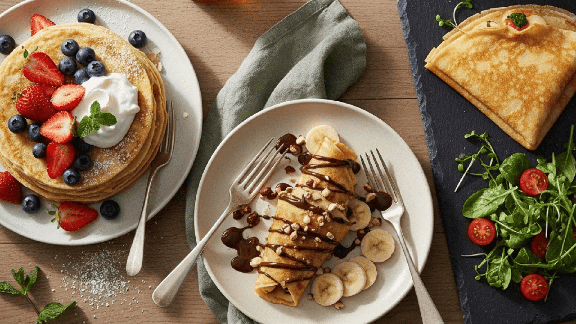 vegan crepe serving and presentation ideas